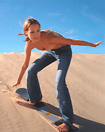 Stephanie Styles rides a Sport at Sand Master Park